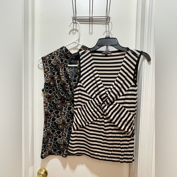 Abstract Print Sleeveless Top Bundle M Brown Multi M - Picture 5 of 11